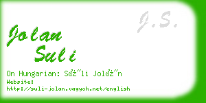 jolan suli business card